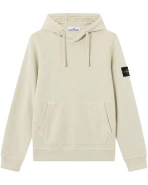 Stone Island Logo-Patch Hoodie - White