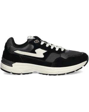 Stepney Workers Club Laufschuhe mit Mesh-Einsätzen - Schwarz