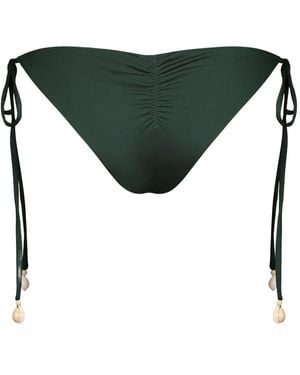 Johanna Ortiz Sagrado Gathered Bikini Bottom - Green