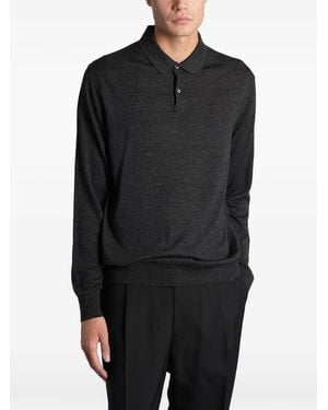 Ballantyne Long-Sleeve Polo Shirt - Black