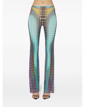 Jean Paul Gaultier "Re-Edition Flare Trousers" Trousers. Clothing - Blue