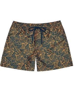 Prince & Bond Easton Rio Print Swim Shorts - Green