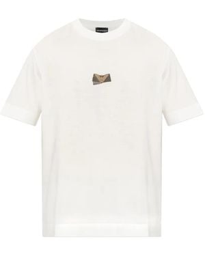 Emporio Armani Logo-Patch Short-Sleeve T-Shirt - White