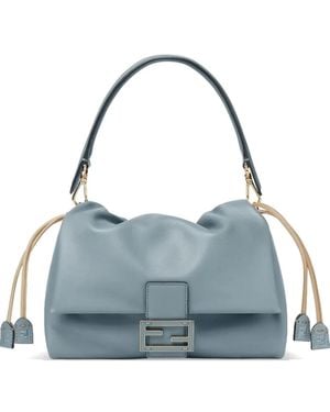 Fendi Mamma Baguette Drawstring Shoulder Bag - Blue
