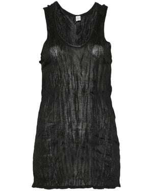 TOTEME Crinkled Tank Top - Black