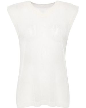 Pleats Please Issey Miyake Tatami July Tanktop - Wit