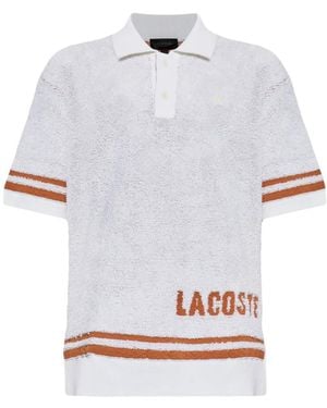 Lacoste ストライプディテール ポロシャツ - ホワイト