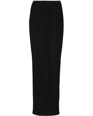 Nensi Dojaka Fine-Ribbed Maxi Skirt - Black