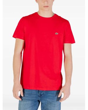 Lacoste Logo-Patch T-Shirt - Red