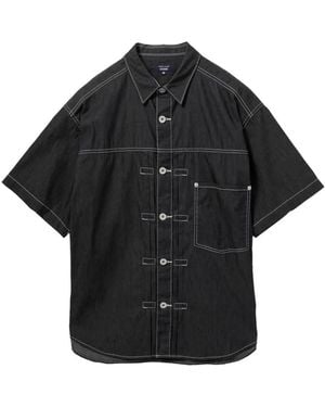 Comme des Garçons Contrast Stitching Short-Sleeve Shirt - Black
