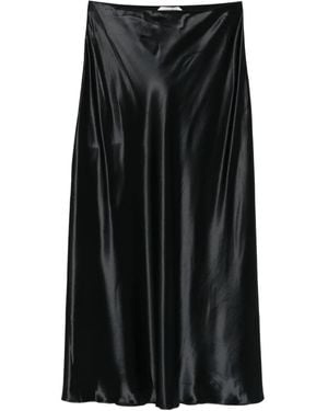 Alberta Ferretti Rock aus Satin - Schwarz