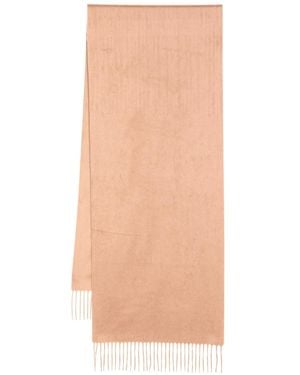 N.Peal Cashmere Fine-Knit Cashmere Scarf - White