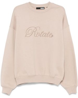 ROTATE BIRGER CHRISTENSEN Logo-Embroidered Sweatshirt - Natural