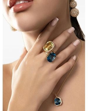 Goshwara Bague Gossip Sertie De Quartz Et De Diamants - Brown