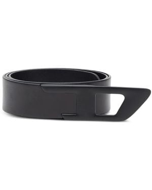 DIESEL D Logo Belt - White