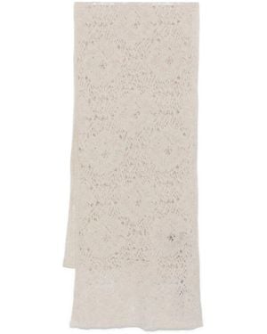 D.exterior Écharpe En Maille Ajourée - Blanc