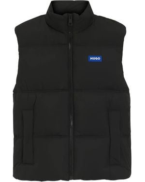 HUGO Zipped Quilted Gilet - Black