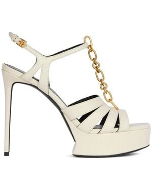 Balmain Sync Platform Sandals - Natural
