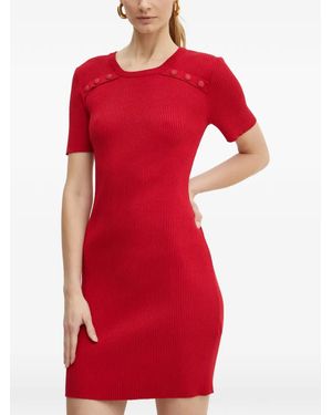 Morgan Mini-Jurk Met Knoopdetail - Rood