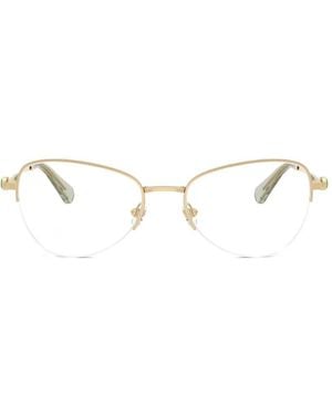 Swarovski Geometric-Frame Glasses - White