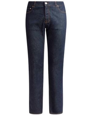Etro Regular-Fit Cotton Denim Jeans With Pegaso Embroidery - Blue