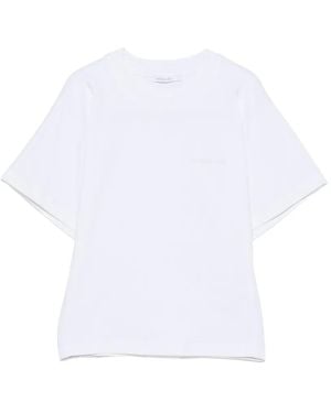Patrizia Pepe Logo-Embroidered Wide-Sleeve T-Shirt - White