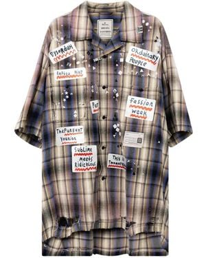 Maison Mihara Yasuhiro Checked Shirt - Grey