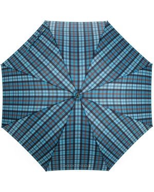Mackintosh Heriot Whangee-Handle Umbrella - Blue