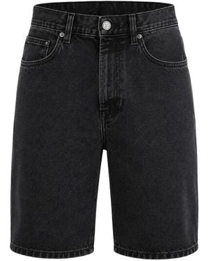 Lee Jeans Asher Logo-Patch Denim Shorts - Black