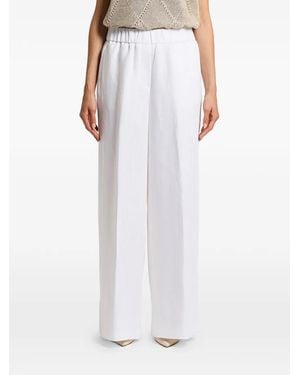 Peserico Herringbone trousers - Blanco