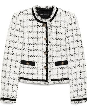 Karl Lagerfeld Boucle Blazer - White