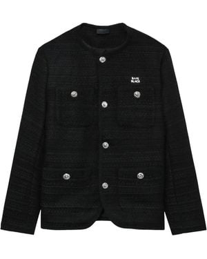 A Bathing Ape Back-Detail Buttoned Shirt Jacket - Black