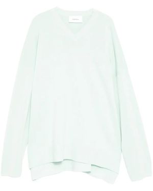 Enfold T-Shirt mit V-Ausschnitt - Weiß