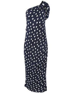 Cult Gaia Terre One-Shoulder Dotted Midi Dress - Blue