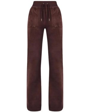Juicy Couture Del Ray Velour Track Trousers - Purple