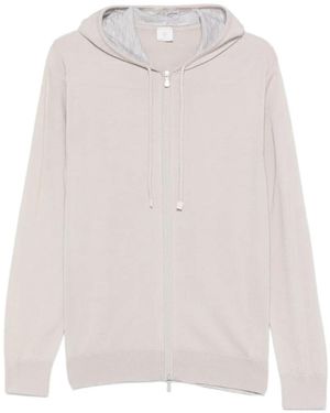 Eleventy Zip-Up Hoodie - White