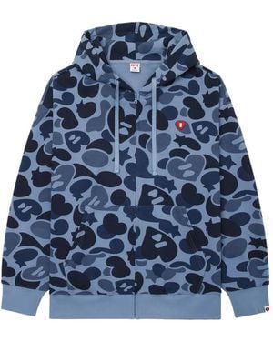 AAPE BY A BATHING AP Heart-Camouflage Hoodie - Blue