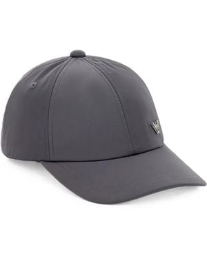 Emporio Armani Baseballkappe Mit Logo-Schild - Grau