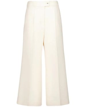 Valentino Garavani Pressed-Crease Trousers - White