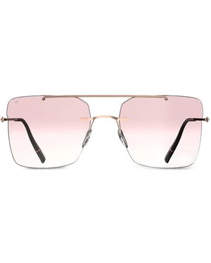 Silhouette Lunettes De Soleil The Refined À Monture Carrée - Pink