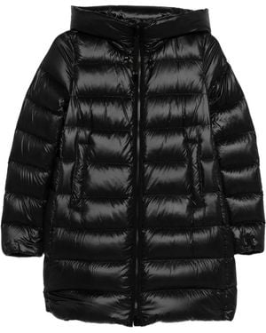Moncler Hooded Quilted Coat - Black