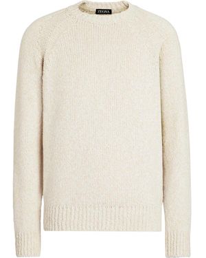 ZEGNA Cotton Crew-Neck Jumper - White