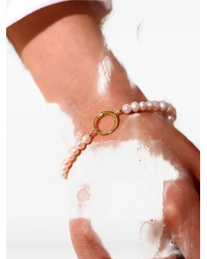 Design Letters Pulsera de perlas - Blanco