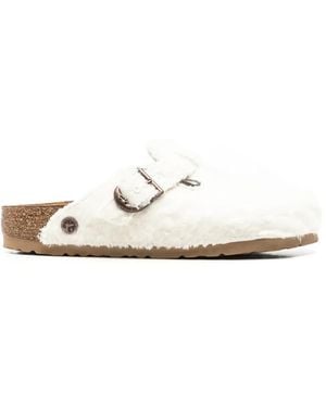 Birkenstock Boston Round-Toe Mules - White