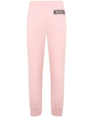 Moschino Logo-Print Track Pants - Pink