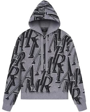 Amiri Repeat Logo Hoodie - Gray