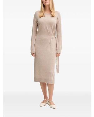 GAUDI Tie-Waist Midi Dress - Natural