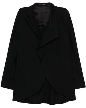 Yohji Yamamoto Asymmetric Wool Jacket - Black