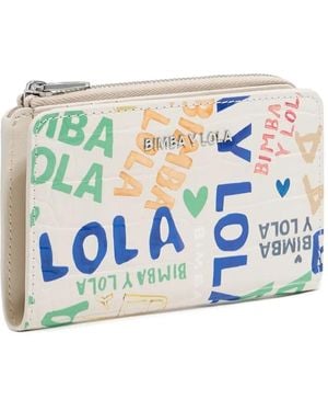 Bimba Y Lola Portafoglio Con Logo E Zip - Blu