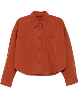 JNBY Chemise Crop À Boutonnière - Orange